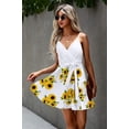 thumbnail image 1 of Floral V Neck Spaghetti Strap Belted Cami Dress, 1 of 8