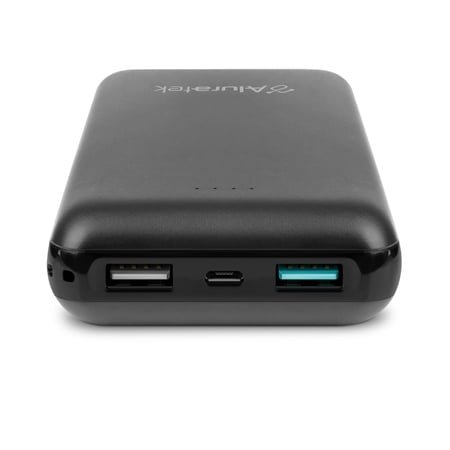 Aluratek ASPB20KF - 20,000 mAh Portable Battery Charger with Dual USB Ports, supports Qualcomm Quick Charge 3.0