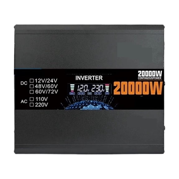 20000W  Inverter Solar Current Type, DC to AC 110/220 ,12V Inverter for 110 Home Camping ,Easy to Operate