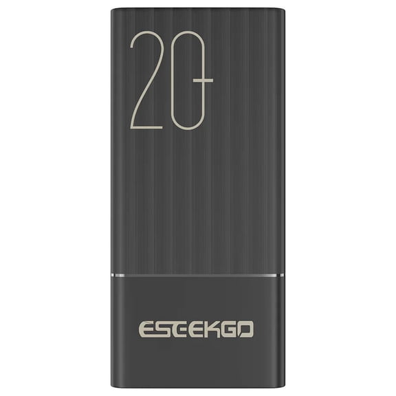 20000mAh 20W PD Power Delivery + 22.5W Quick Charge Fast Charging High-Capacity Power Bank Battery Charger - Black