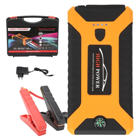 20000mAh Car Jump Starter Power Bank 4 USB Output Protective 12V 600A with Compass Lighting Flashing