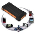thumbnail image 1 of 20000mAh Dual-USB Waterproof Solar Power Bank Portable LED LCD Battery Charger, Inputs Huge Capacity Phone Charger for Smartphones, 1 of 10