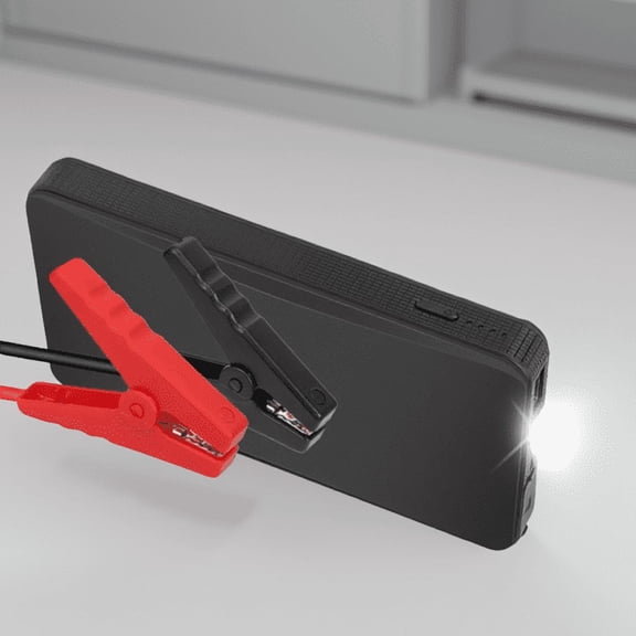20000mAh Portable Car Jump Starter 400A Current for Up to 2.0L Gas Engines with USB Charging Port and LED Flashlight