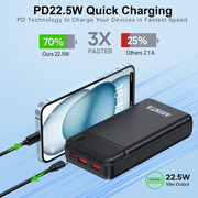 20000mAh Portable Charger Power Bank, 22.5W Battery Pack Portable Phone Charger with USB-C Input Output for Smartphones, Tablets