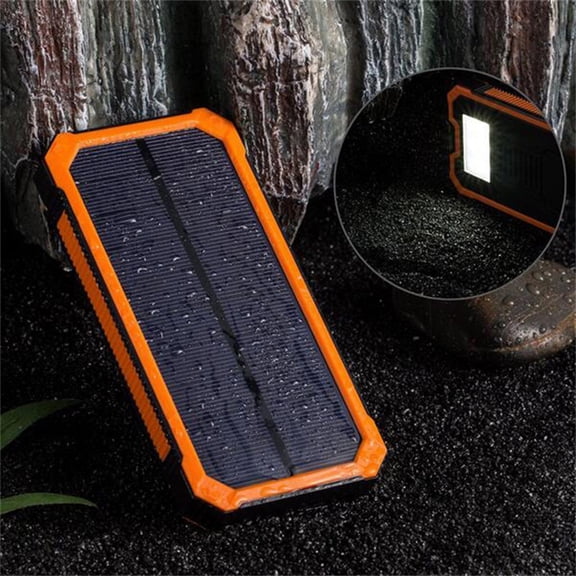 20000mAh Portable Charger Power Bank with Dual USB Outputs, Mini Solar Power Bank External Battery Pack for Cell Phone, Portable Chargers for Travel Camping with LED Flashlight