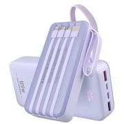 20000mAh Portable Charger Power Banks for iPhone Cell Phones with Built in Cables,HopePow LED Power Display Charging Banks Compatible with iPhone 16 Plus/Pro Max/15//14 Series,Samsung,Android