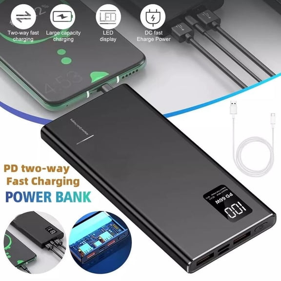 20000mAh Portable Power Bank 2 USB External Battery Charger For Cell Phone Smartphone