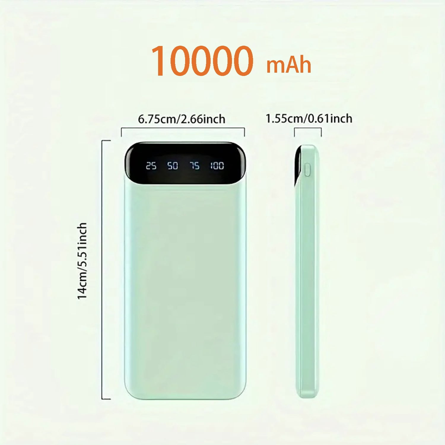 20000mAh Portable Power Bank with LED Display, Fast Charging Type-C/USB for Phone Android, Outdoor Emergency Backup Battery, Safe Lithium Battery Gift