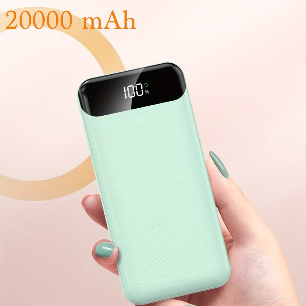 20000mAh Portable Power Bank with LED Display, Fast Charging Type-C/USB for Phone Android, Outdoor Emergency Backup Battery, Safe Lithium Battery Gift