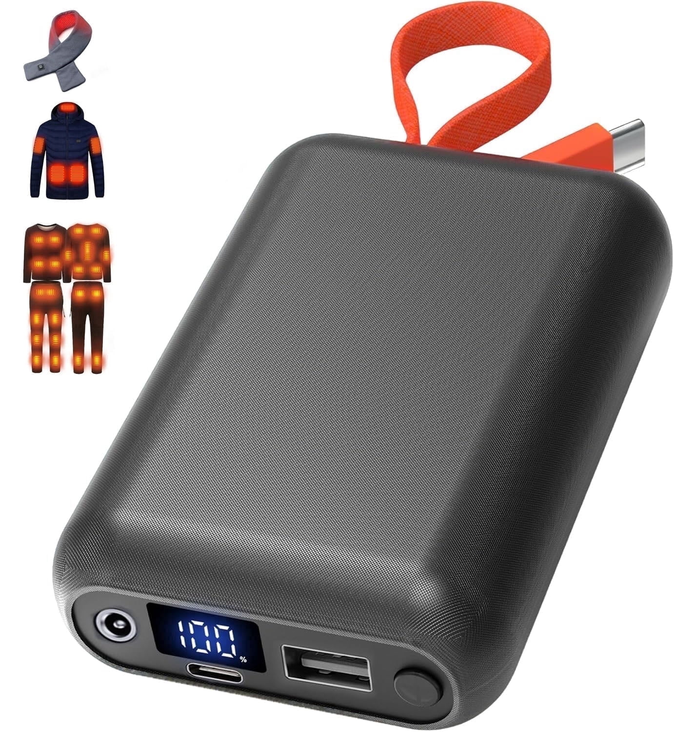 Shine Future 20000 mAh Portable Power Pack Built-In  Type-C Cable
