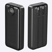 20000mAh Power Bank Compatible With iPhone 16e/17e - 22.5W PD Fast Charge Backup Battery Portable Charger Built-in Cable LED Display