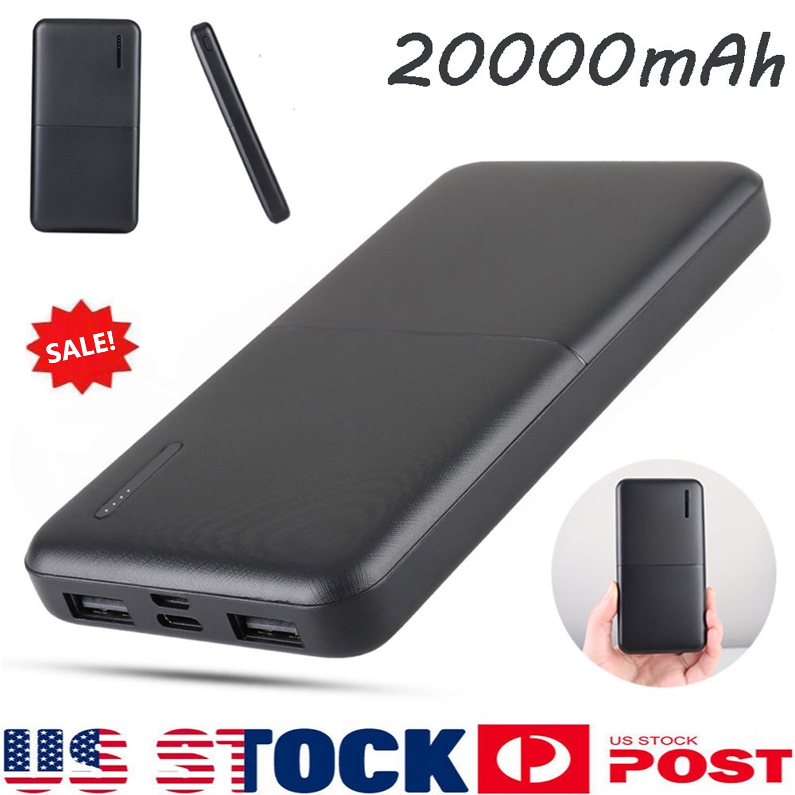 20000mAh Power Bank, Dual-Port Portable Phone Charger USB C Fast Charging  External Battery Pack Charger Powerbank for Cell Phone iPhone; Samsung iPad  