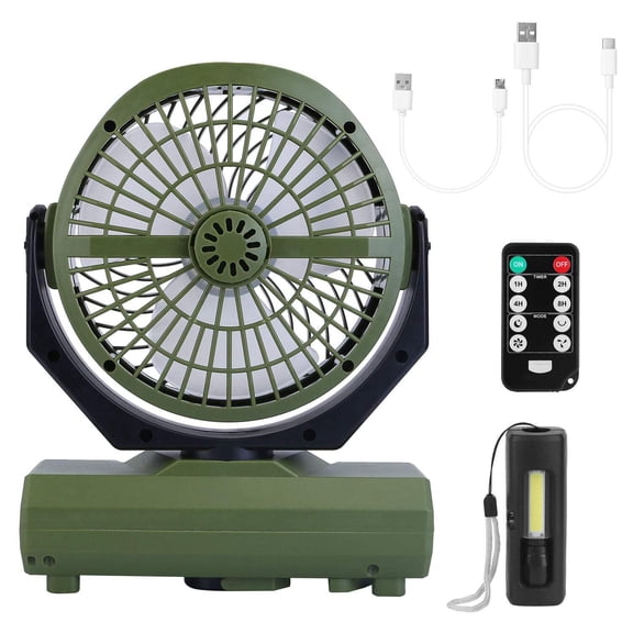 20000mAh Camping Fan with Flashlight Rechargeable