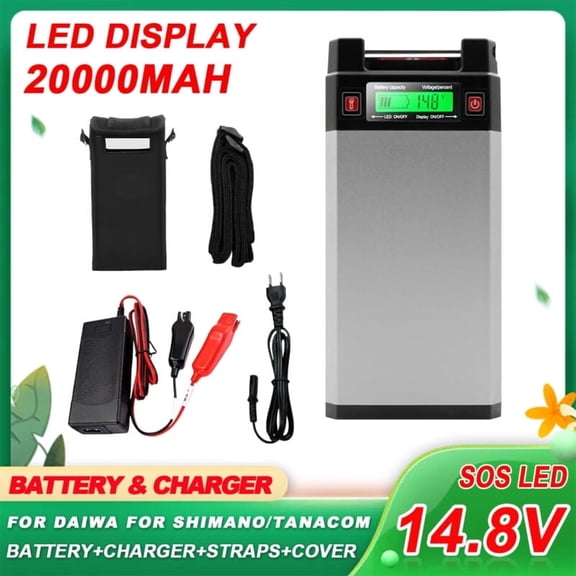 20000mAh Rechargeable Waterproof Sea Fishing Reel Wheel Battery For SHI-MANO DAI-WA ECOO-DA Electric Winch Lithium Battery