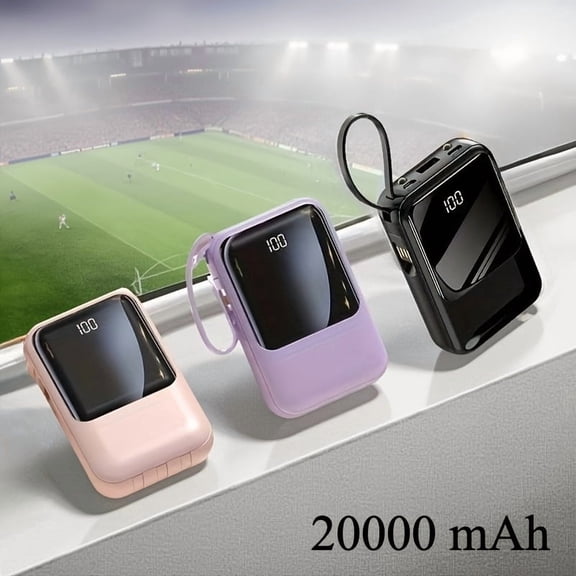 20000mAh Slim Portable Power Bank, 20W Fast Charging External Battery Pack with LED Digital Display, High Capacity Phone Charger for Multiple Electronics, Ideal Holiday Gift