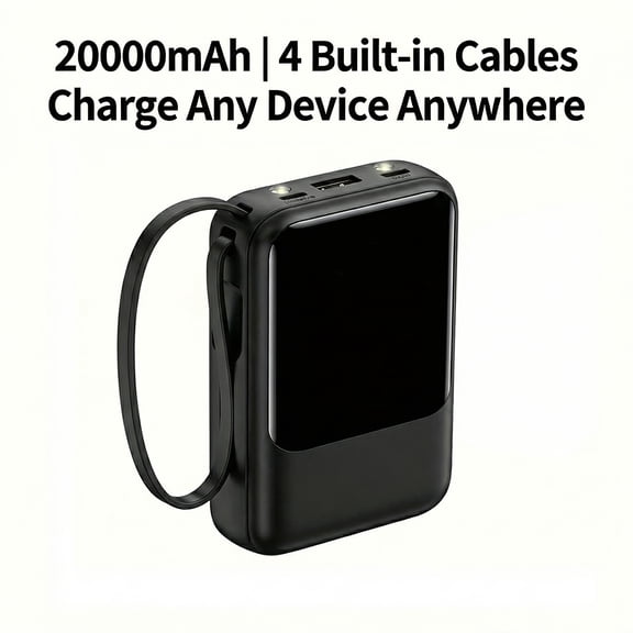 20000mAh Slim Power Bank, 20W Fast Charging, LED Display, Compact External Battery Pack for Multiple Electronic Devices, Holiday Gift