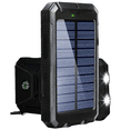 thumbnail image 1 of 20000mAh Solar Charger for Cell Phone, DFITO Portable Solar Power Bank with Dual 5V USB Ports, 2 Led Light , Compass Battery Pack for Outdoor Camping Hiking, 1 of 11