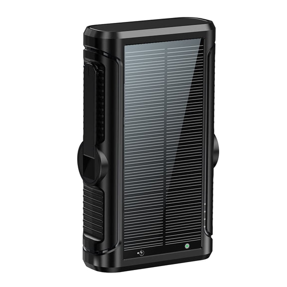 20000mAh Solar Hand Crank Powerbanks With Wireless Charging And LED Light For Camping