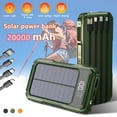 thumbnail image 1 of 20000mAh Solar Power Bank 4 USB Portable Backup External Battery Charger for Cell Phone Green, 1 of 6