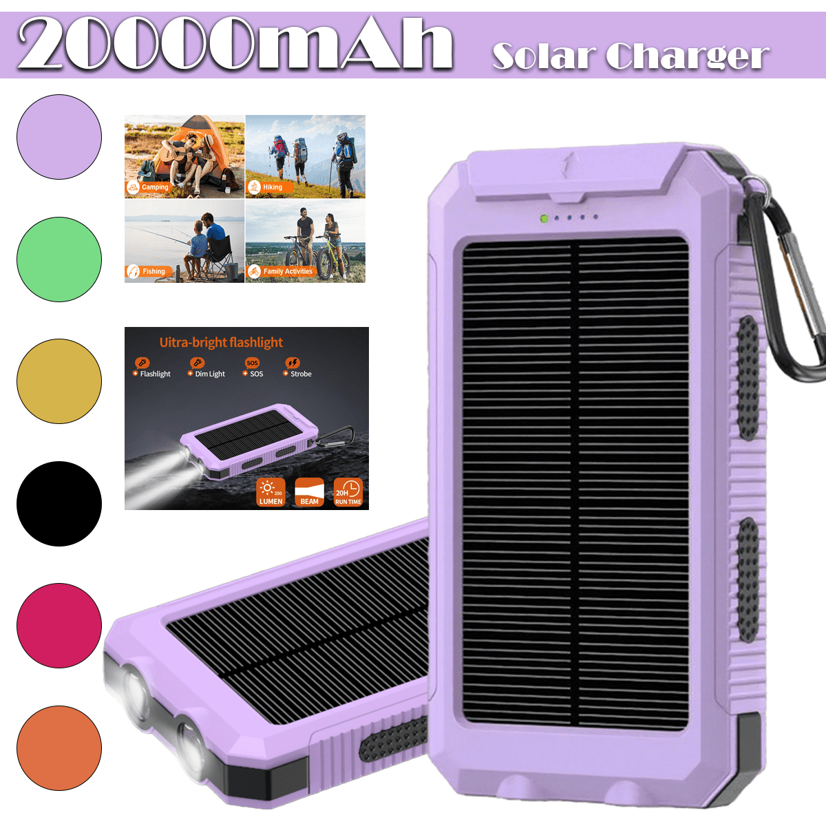 NAUDHENM 20000 mAh Portable Power Pack, New, 1 Count