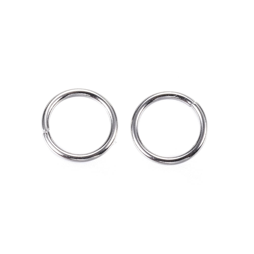 20000pcs Tarnish Resistant 304 Stainless Steel Jump Rings Open Jump Rings Stainless Steel color 7x0.8mm 20 Gauge Inner Diameter: 5.4mm