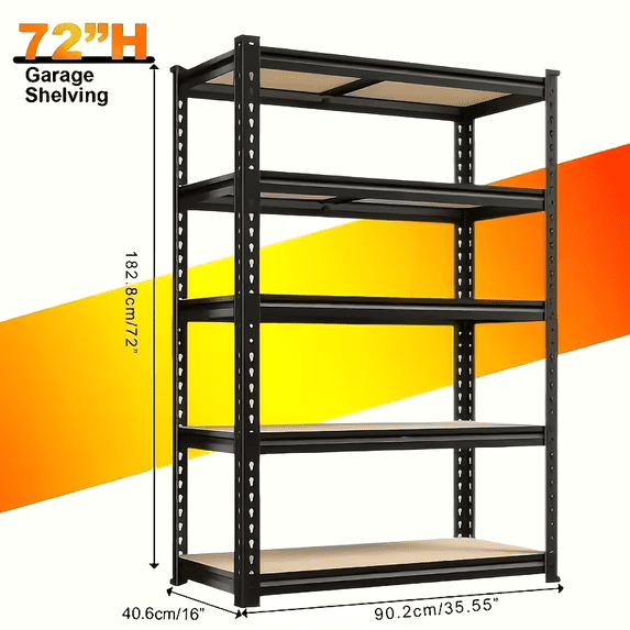 2000LBS Capacity Heavy Duty Adjustable Storage Shelve for Closet, Pantry & Garage Organization, Easy Assembly Required, Garage Storage, Utility Shelves