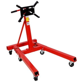 2000LBS Engine Stand, Vehicle Engine Block Stand, 360 Degree Rotating Steel Ratating Head with 6-Casters, Heavy Duty Engine Stand with Foldable Frame for Auto Repair, Vehicle Maintenance, Red