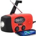 thumbnail image 1 of 2000MAH Emergency Hand Crank Radio, Portable Survival Solar Radio AM FM NOAA Weather with Earphone Jack SOS Alarm 4 Modes LED Flashlight, Phone Charger Type-C charger for Camping Hiking, 1 of 4