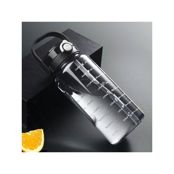 2000ML Large Capacity Portable Water Bottle with Scale Markings BPA Free, Transparent, Leak Proof, Shock & Heat Resistant for Travel, Fitness, & Outdoor Fishing