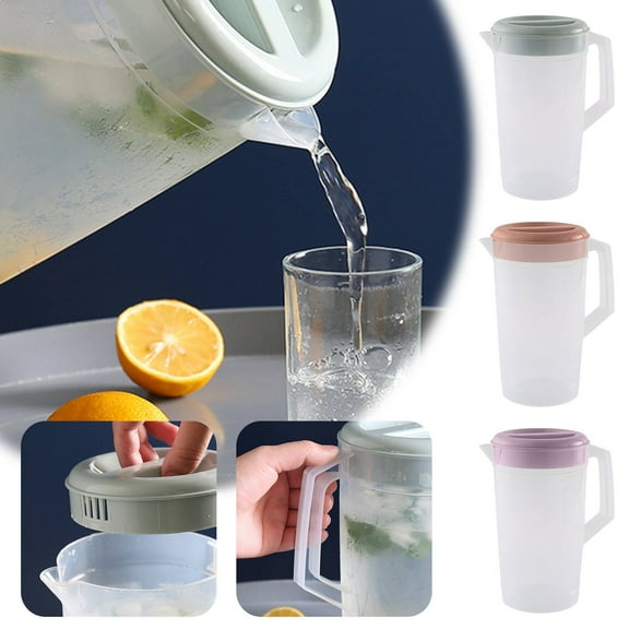 2000Ml Plastic Cold Water Bottle with Lid, Ice Tea Jugs for Fridge Plastics Beverage Dispenser Drink Container Water Kettle for Hot/Cold Lemonade Coffee Juice Jar Indoors 70Oz Walmart Pallets