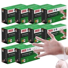 2000Pcs Food Prep Gloves Disposable, CPE Cooking Gloves Food Grade Waterproof, Oil-Resistant, Ambidextrous, for Kitchen Cooking, Food Handling(M Size)