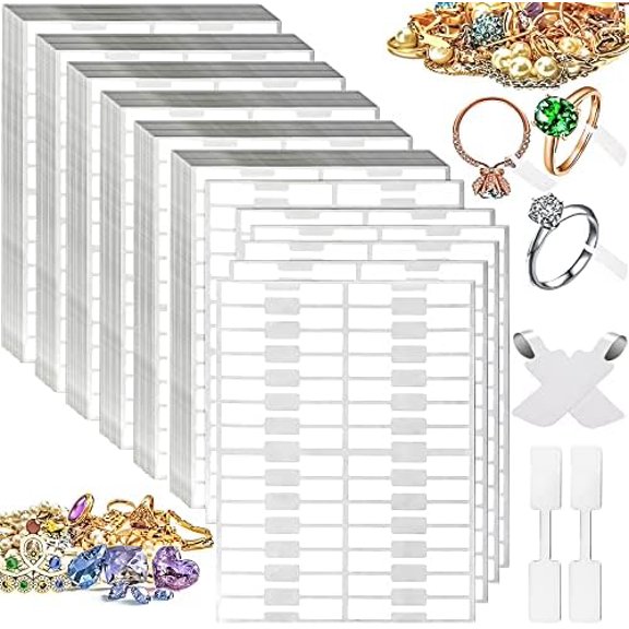 2000PCS Price Tags Stickers Price Tag Labels, White Blank Pricing Sticker Label Tags, Self Adhesive Sticker Tag Label for Necklace Earring Bracelet Ring (Ballpoint Pen Writing)