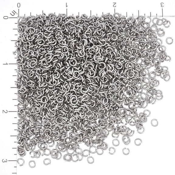 2000Pcs 4mm Stainless Steel Jump Rings Open Connector Jewelry Findings Metal Round Ring 0.8mm Thick Jump Rings for Jewelry Making Craft Projects and Necklace Repair