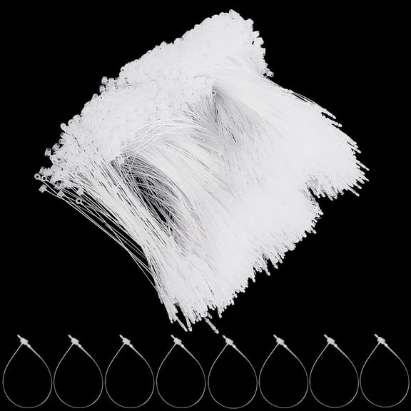 2000Pcs 5 Inch Plastic Fasteners Hang Tags Clear Snap Lock Pins Security Loop Price Tag Pins Safety Ring Ties for DIY handcrafting