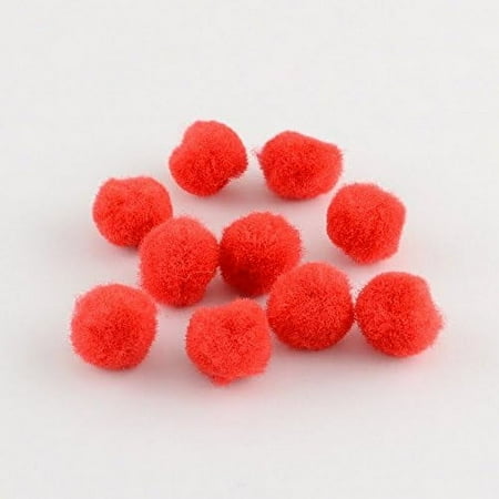 2000Pcs DIY Craft Pom Pom Yarn Pom Pom Balls Red 10mm Fibre