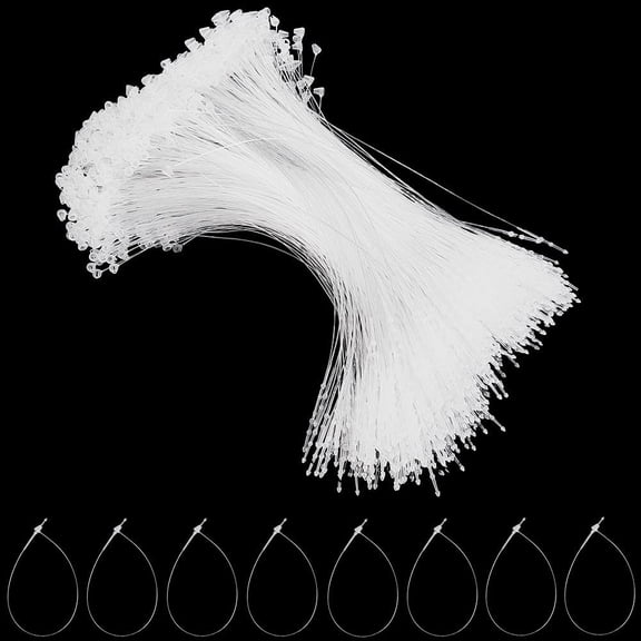 2000Pcs Plastic Price Tag Chains Fastener Hang Tag Snap Lock Pins Clear 180.5x3.5x4.5mm DIY