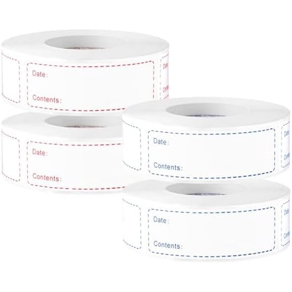 2000Pcs Removable Freezer Labels,1 x 3 Inch Food Labels for Food Containers Food Date Stickers Refrigerator Food Storage Labels Easy Clean No Residue