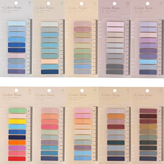 2000Pcs Sticky Tabs for Annotating Books, Clear Sticky Notes, Book Tabs for Binders, Page Markers for Notebooks, Multi-Colored Writable and Repositionable Book Flags Tabs Strip Index Tabs