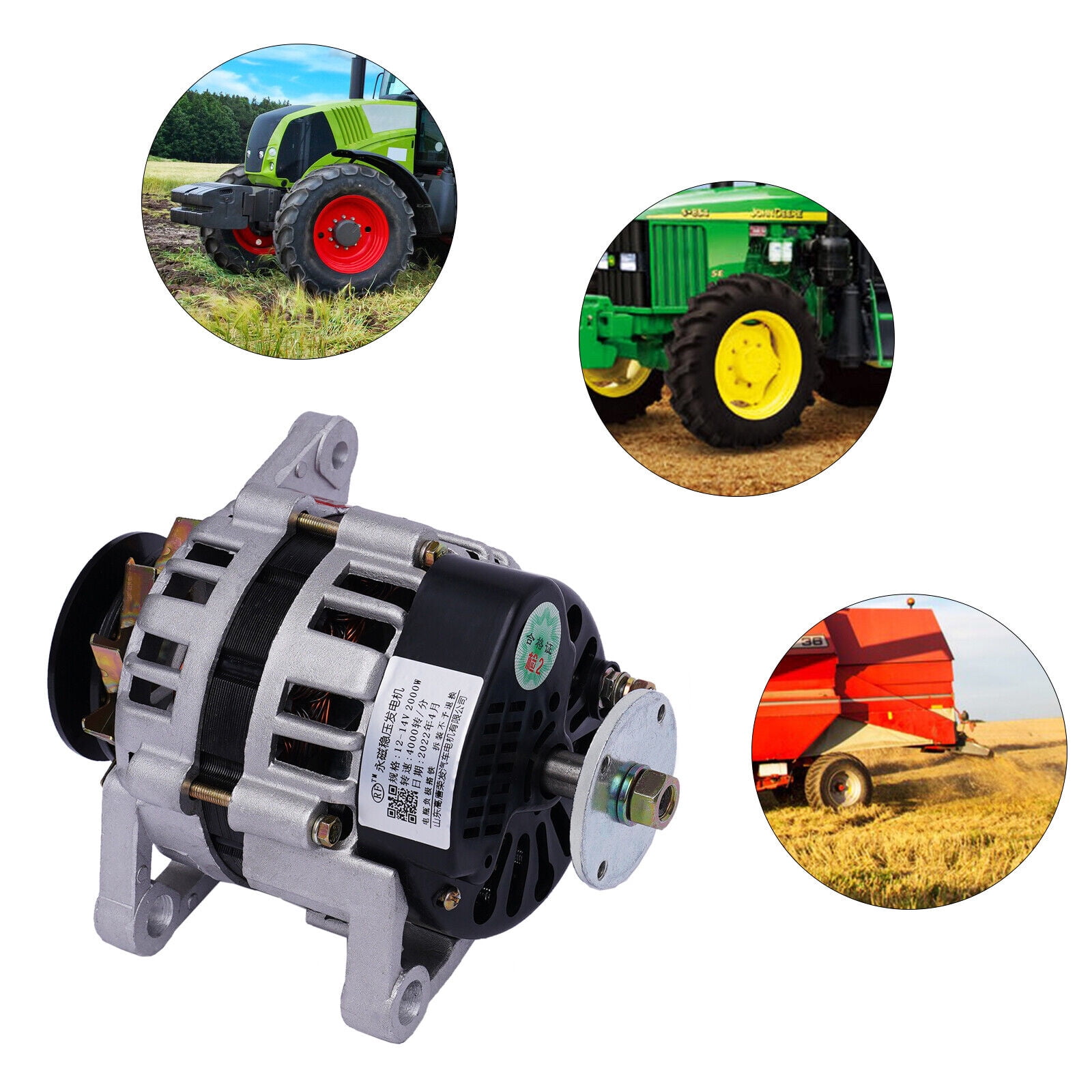 2000W 12V/24V DC Permanent Motor Generator Agriculture Brushless