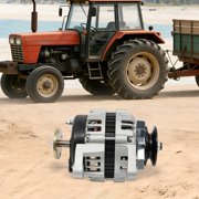 2000W 12V DC Dual Pulley Generator, Brushless Permanent Magnet Dynamo with Voltage Regulator, for Agricultural Tractor Tricycle Quad Bike Battery Charging and Lighting Power