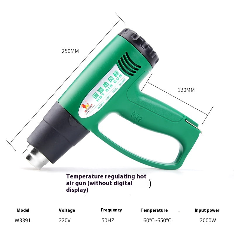 2000W 220V LCD Display digital Handheld adjustable constant heat Hot ...