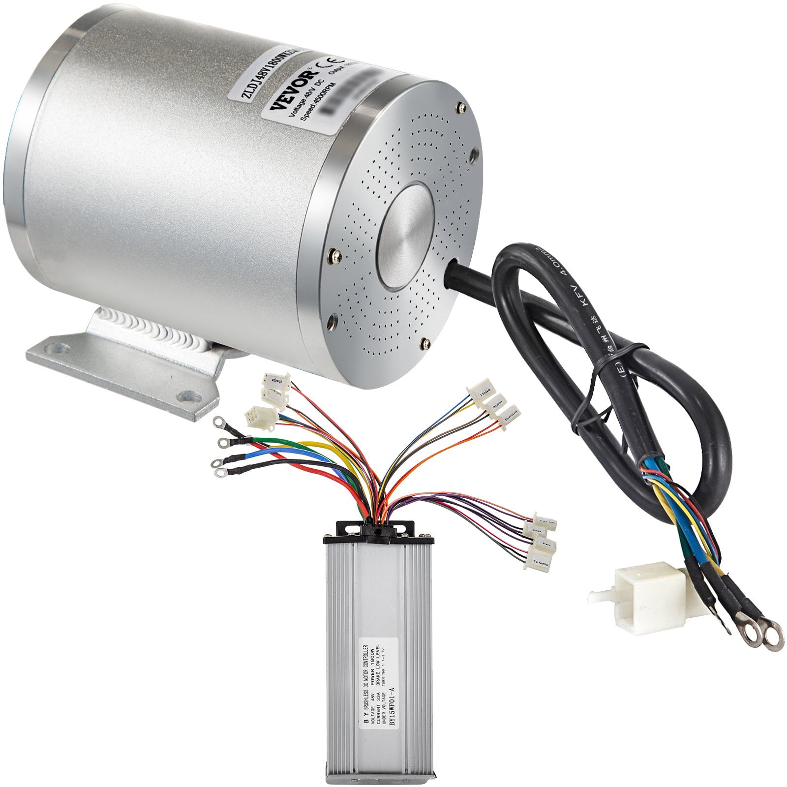 2000W 48V Brushless Motor Kit with Controller and Mounting Bracket