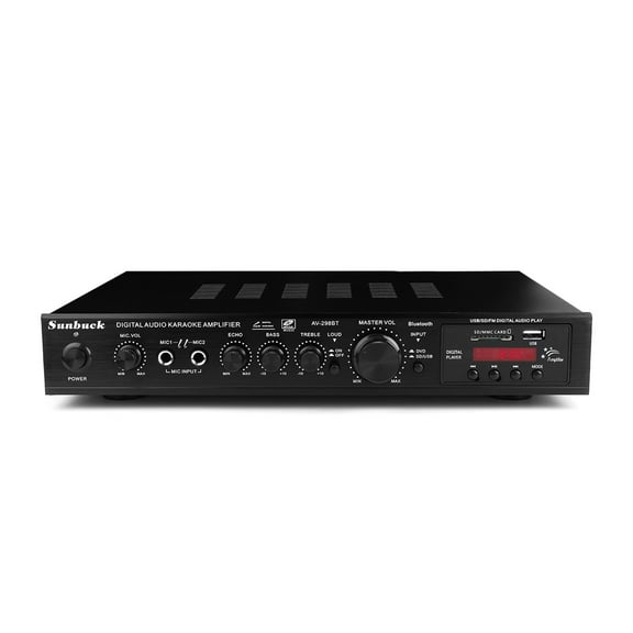 2000W 5CH Bluetooth Stereo AV Power Surround Bass Car Audio Subwoofer Speakers LED Digital Amplifier For Karaoke Cinema ,Small Footprint