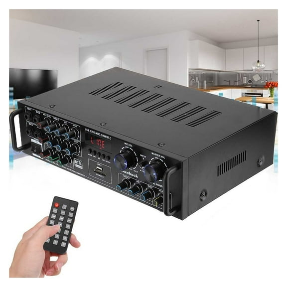 2000W 5CH Home HIFI Digital Amplifier Bluetooth 5.0 Audio Power Car Stereo Amplifier Karaoke Amp Subwoofer AV-6060BT ,Scalable Fun