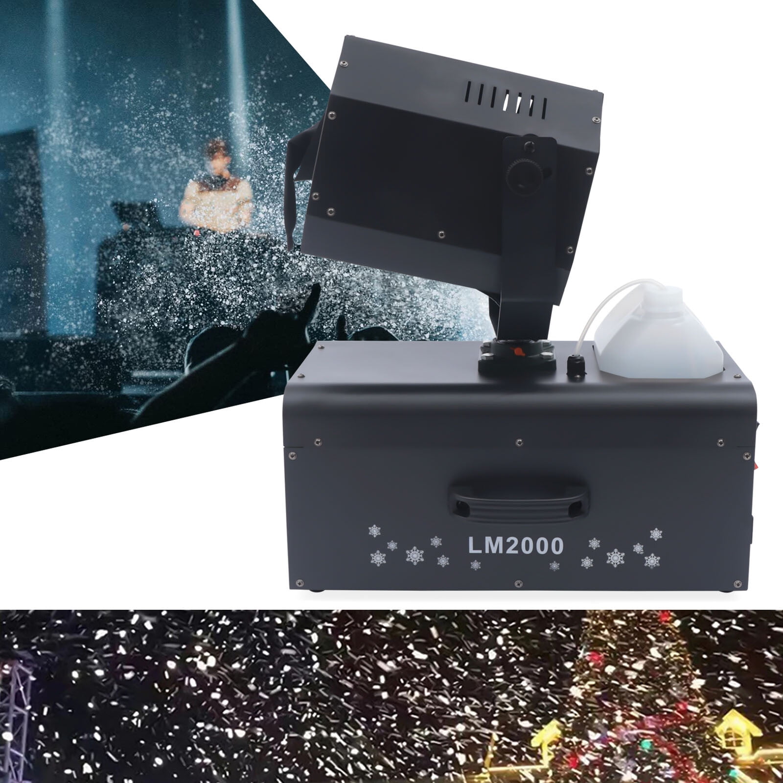 2000W 90° Rotatable Snow Flake Maker Remote Control Snowflake Effect Machine Stage for Parties Stage Decorations