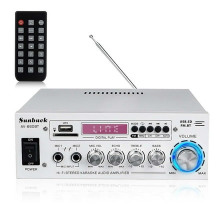 2000W Bluetooth 5.0 Car Amplifiers With FM Radio Speaker Audio Amplifier Vehicle Amplifier Enclosure Car Audio ,Scalable Fun