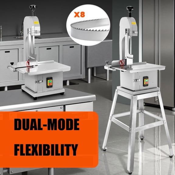 2000W Bone Cutting Machine Vertical with bracket, Bone Sawing Machine cutting thickness 8in, For Kitchen, Home,Factory Rib Pork Beef