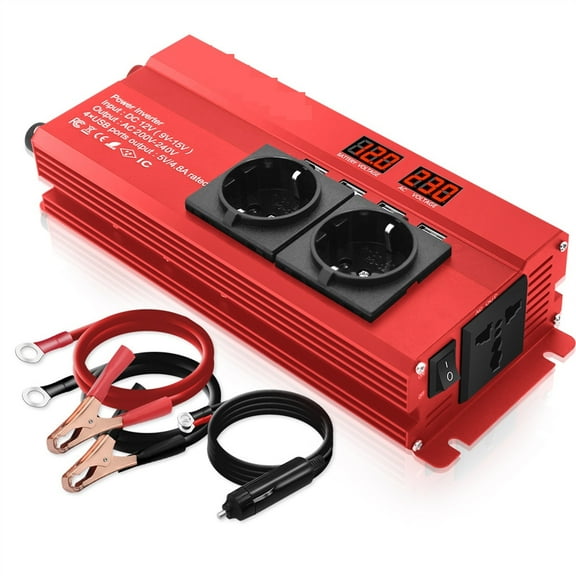 2000W Car Power Inverter 12V to 220 Universal Transformer Converter Solar Inversor ,High-Efficiency Power Supply