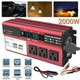 thumbnail image 1 of 2000W Car Power Inverter DC 12V to AC 110V RV Solar Converter 3 AC 4 USB Outlets, 1 of 12