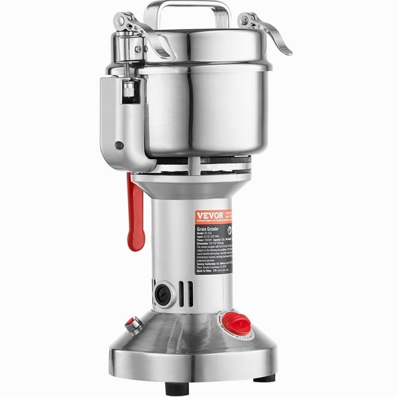 2000W Commercial Grain Grinder,550g Electric Spice Mill for Coffee Beans,Nuts,Herbs,Dry Grains,Stainless Steel Powder Machine,Straight Type Pulverizer